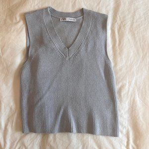 Zara Blue Knit Vest